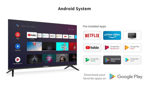 Open Box – Caixun EC43S1UA 43" 4K UHD HDR Smart Android TV - Image 4