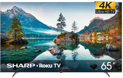 Sharp 4t-c65el8ur 65" 4k ultra hd led roku smart tv
