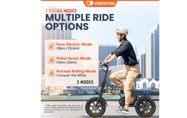 REFURBISHED (Good)– Gyrocopters Rizz Foldable Electric Bike - Image 3