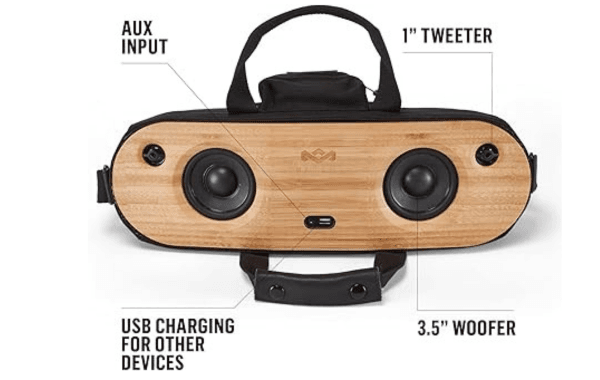 Open Box – House of Marley Portable Wireless Bluetooth Speaker (EM-JA014-SB) - Image 3