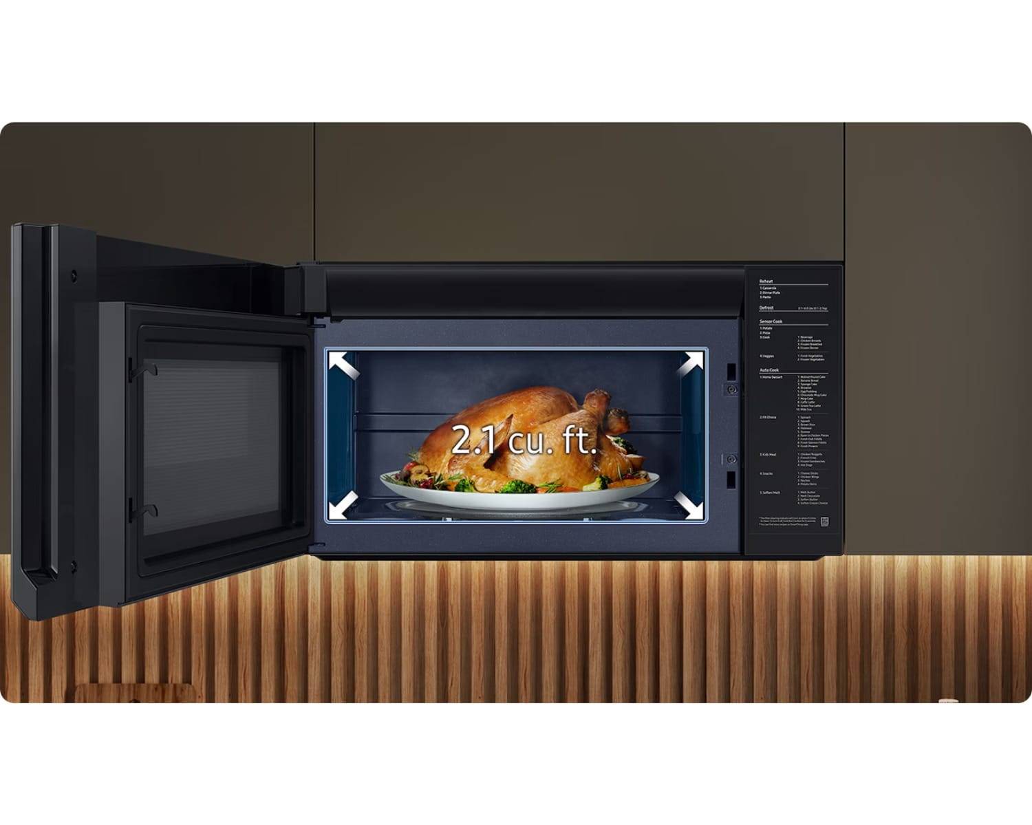 Open Box – Samsung ME21DG6300SRAC Over-The-Range Microwave – 2.1 Cu. Ft. - Image 8