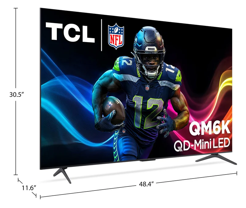 Open Box – TCL 55" QM6K Series 4K QD Mini LED Google TV Smart TV (55QM6K) - Image 2